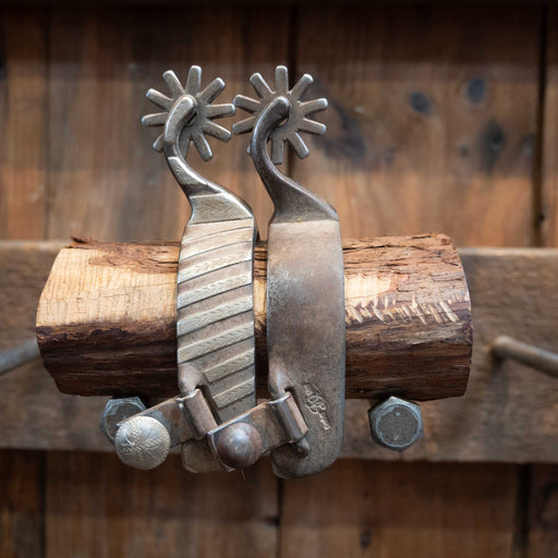 Josh Ownbey Cowboy Line Silver Mounted 10pt. Spurs Tack - Spurs Josh Ownbey Cowboy Line