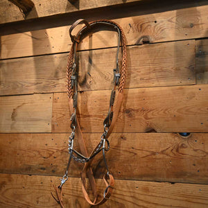 Bridle Rig -Cowperson Tack Headstall -Smooth Snaffle Gag-Bit - RIG400 Tack - Rigs Cowperson Tack   