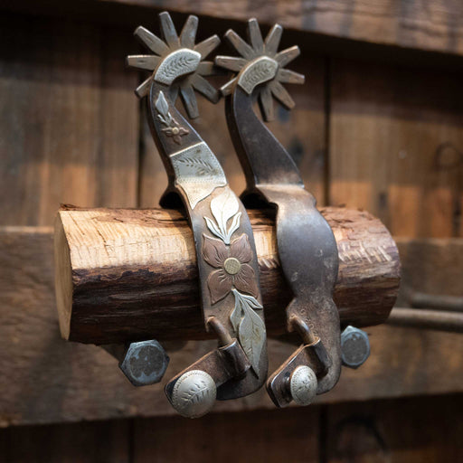 "TF" Silver Mounted 10pt. Spurs Tack - Spurs MISC