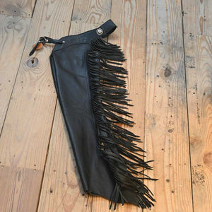 Black Leather Show Chaps- Youth - Chaps CHAP873 Tack - Chaps & Chinks Teskey's   