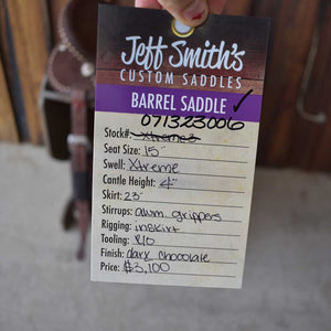 15" JEFF SMITH XTREME BARREL SADDLE Saddles Jeff Smith   