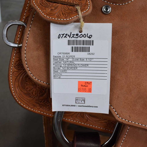 14" MARTIN ROPING SADDLE Saddles - New Martin Saddlery