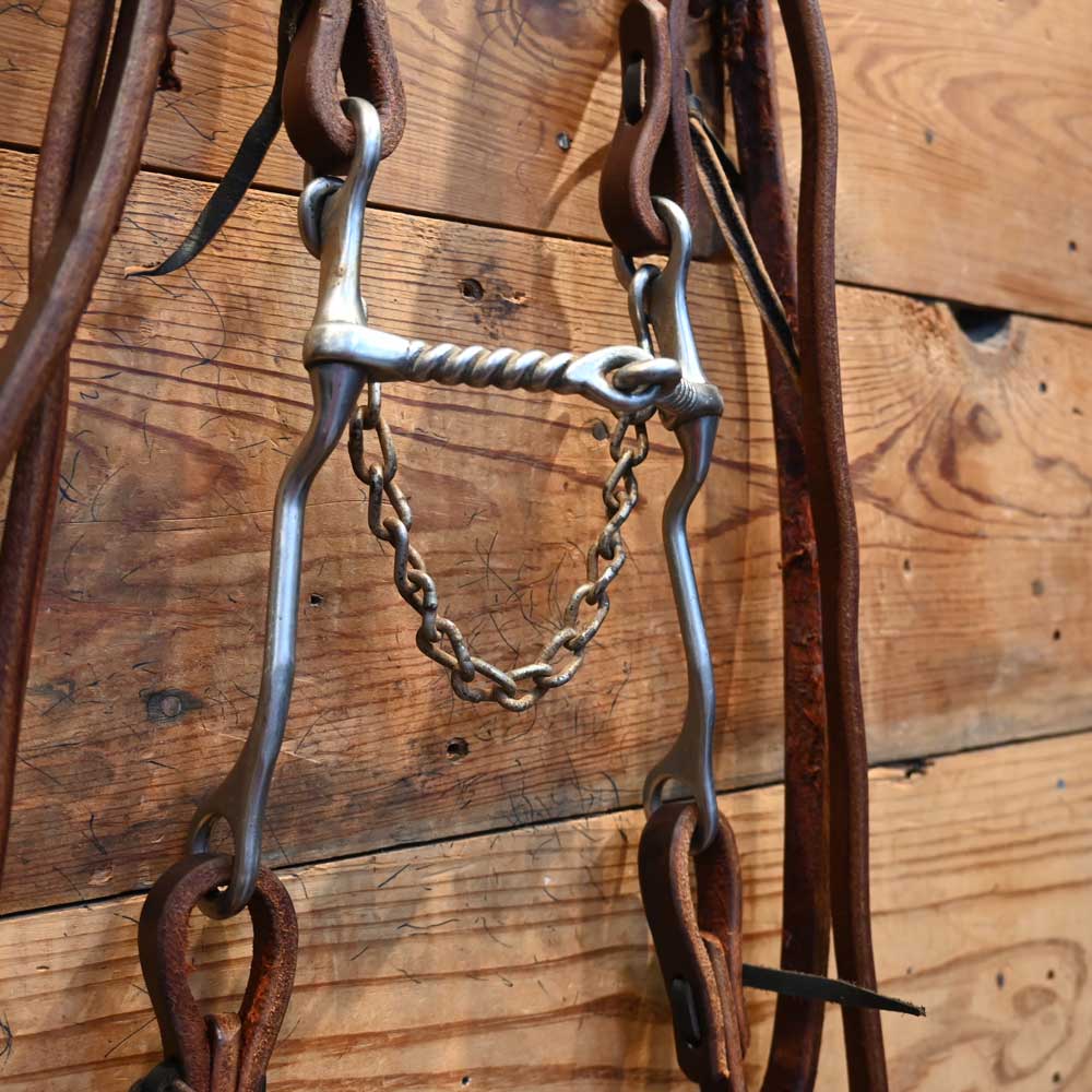 Bridle Rig - Long Shank- Twisted HOLLIS Bit  RIG792 Tack - Rigs Hollis   