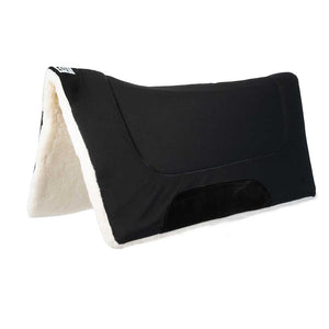 Diamond Wool Contoured Comfort Cutter Wool Top Pad Tack - Saddle Pads Diamond Wool Black  