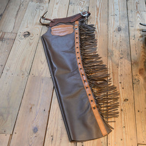 Teskey's Versatility Small Slick Leather Shotgun Chaps - CHAP1114 Tack - Chaps & Chinks Teskey's