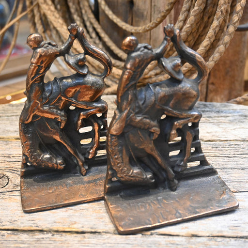 Vintage Let er' Buck Bookends Collectibles Teskey's