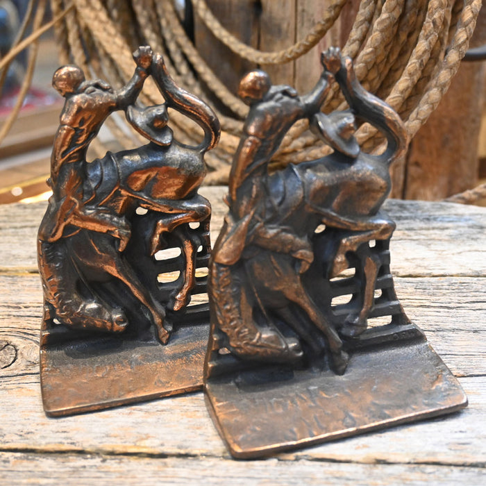 Vintage Let er' Buck Bookends Collectibles Teskey's
