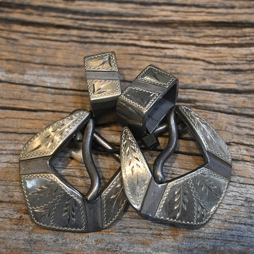 Josh Ownbey 5/8" Silver Mounted Buckle Set Tack - Conchos & Hardware Josh Ownbey Cowboy Line