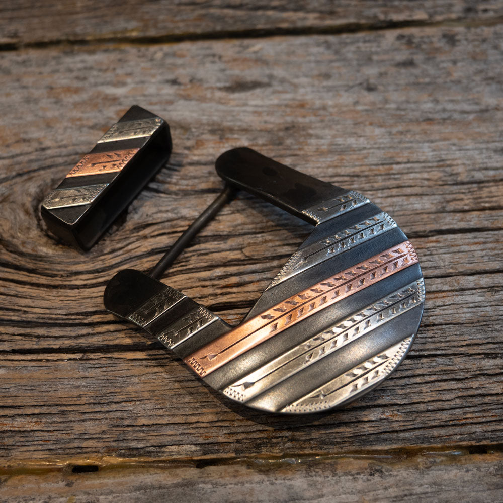 Turtle Jones Silver & Copper 2 piece Buckle