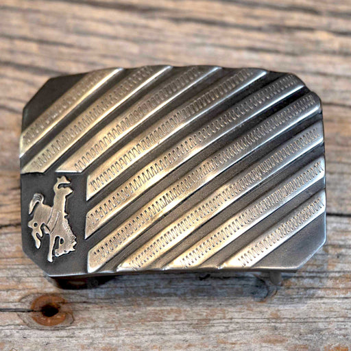 Turtle Jones Striped Bronc Buckle ACCESSORIES - Additional Accessories - Buckles Turtle Jones