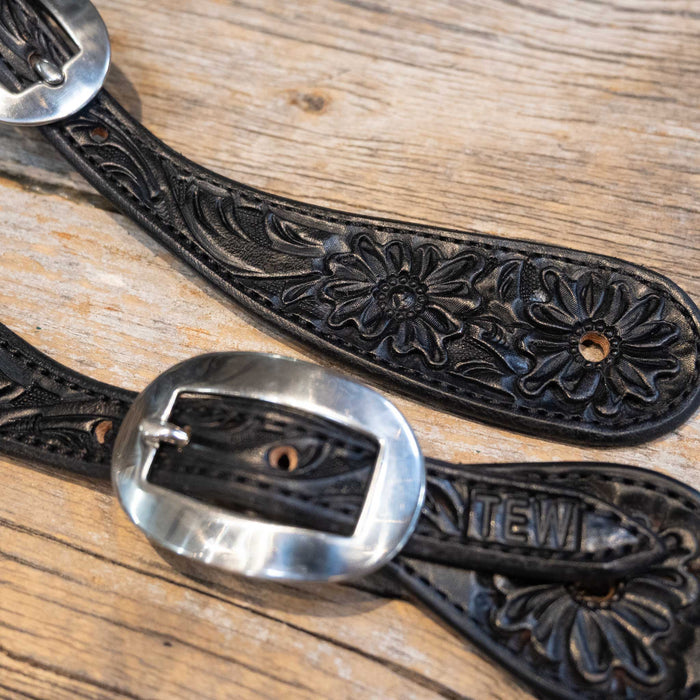 Casey Tew Youth/Lady Fully Tooled Spur Straps