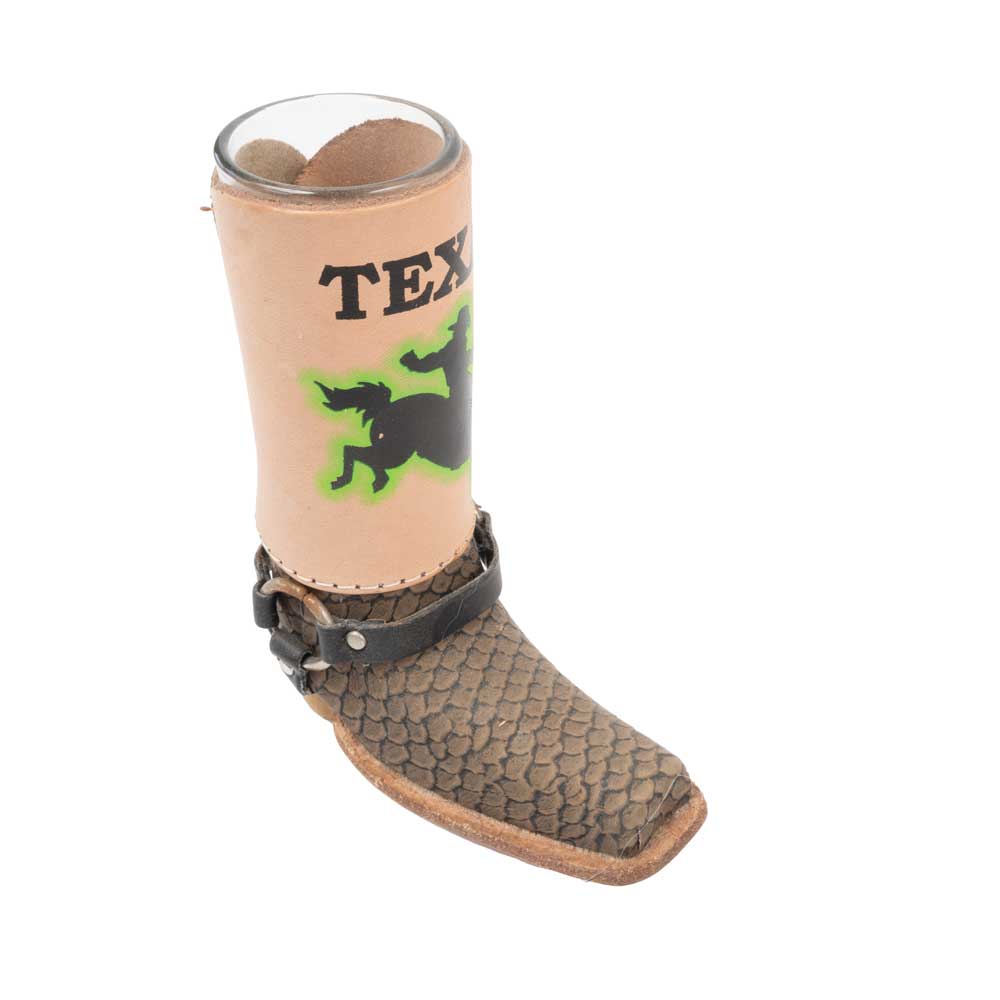 New Texas Cowboy Boot Shot Glass Sale Barn MISC   