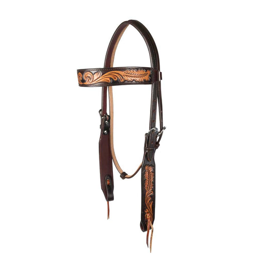 Teskey's Leaf Tooling Browband Headstall Tack - Headstalls Teskey's   