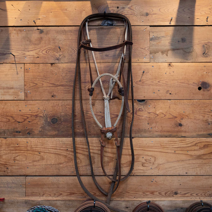 Loping Hackamore w/ Leather Split Reins Tack - Nosebands & Tie Downs misc