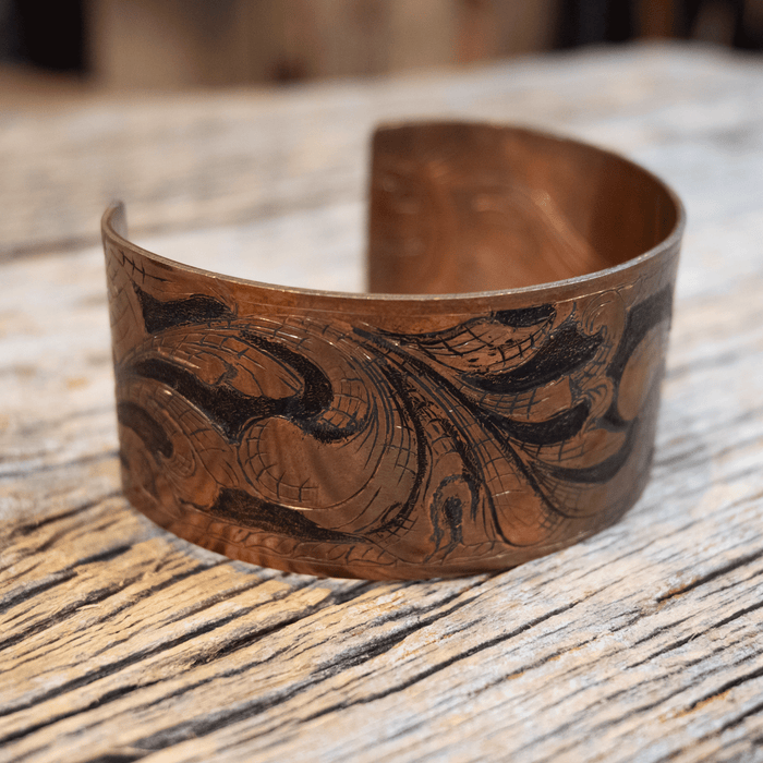 Engraved Copper Cuff