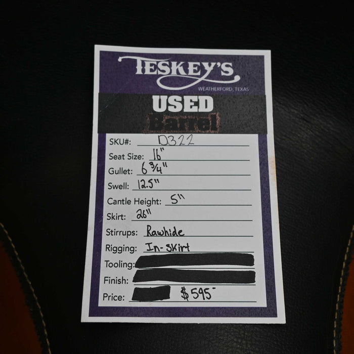 16" USED TRAIL SADDLE Saddles - Used SHOPMADE