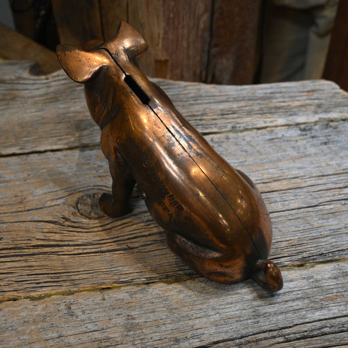 Vintage Cast Iron Piggy Bank "Souvenier Chicago Stockyards"