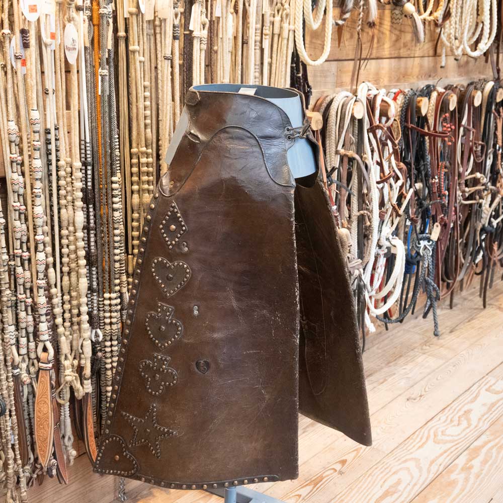 古着 ビンテージ 60s 70s 美品 レザー チャップ キョンシー Vintage Cowboy Chaps w/Poker Suits — Teskeys