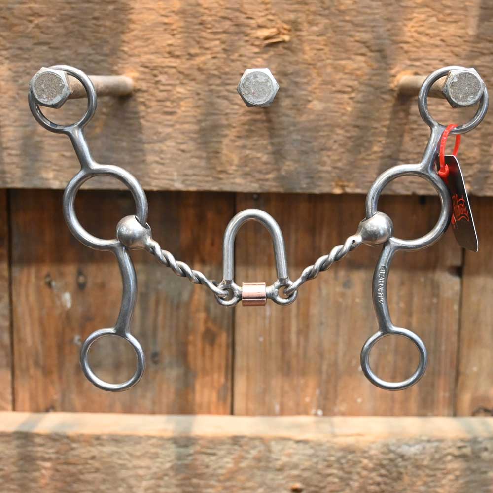 Flaharty - Lil Circle Gag - 3 pc. Twist Loose Port Bit FH680 Tack - Bits Flaharty