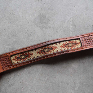 Used Walker E Breast Collar with Inlayed Brown Aztec Pattern Sale Barn Teskeys   