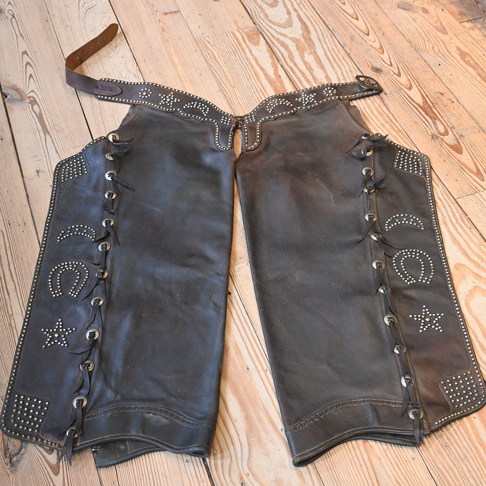 Vintage Chaps - Early 1930's Shotgun Chaps - Great Condition _Ca1257 Tack - Chaps & Chinks MISC