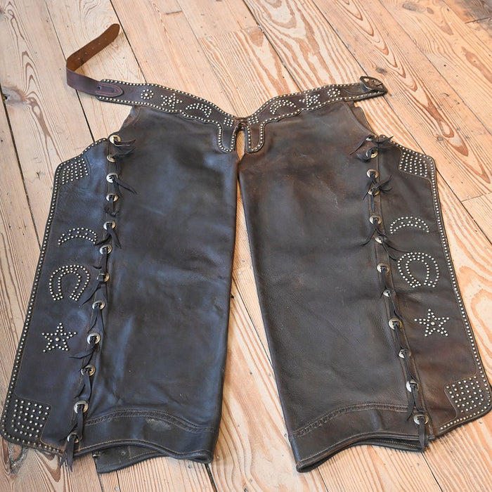 1930's Dotted Leather Shotgun Chaps Collectibles MISC