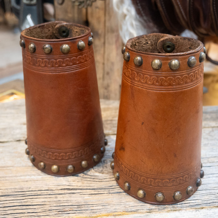 HP Heiser Denver Leather Cowboy Cuffs