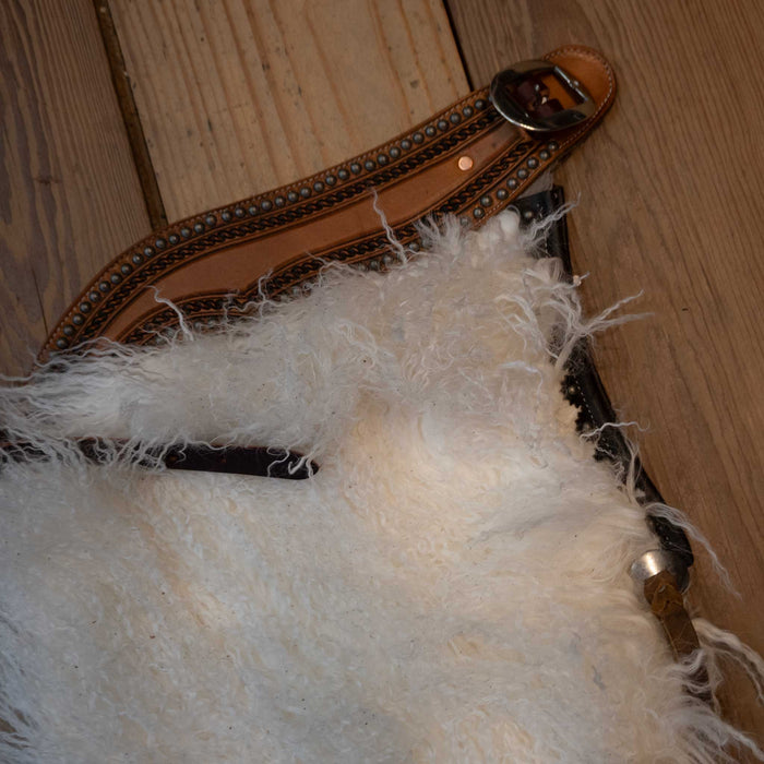 Snow White Angora Wooley Shotgun Chaps