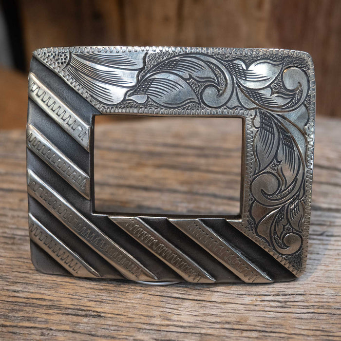 Turtle Jones Silver Mounted Belt Buckle