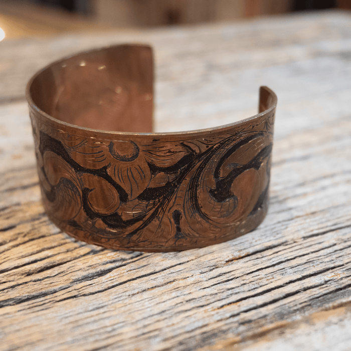 Engraved Copper Cuff