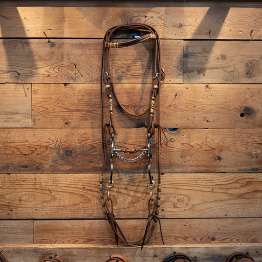 Cowboy Tack Dog Bone Bridle Rig w/Copper Rings Tack - Rigs Cowboy Tack