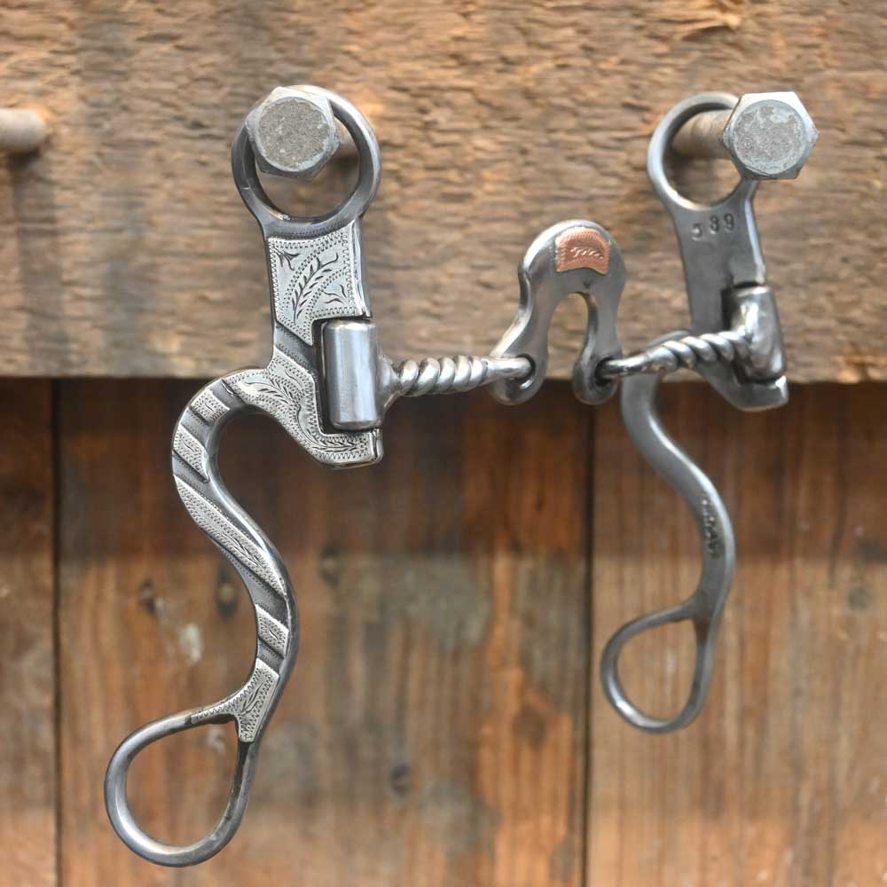 David Farkas Silver Mounted Twisted Floating Spoon Bit TI1072 Tack - Bits David Farkas   