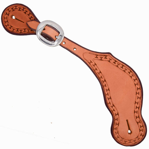 Teskey's Spur Straps w/Running W Tack - Spur Straps Teskey's Light Oil Mens