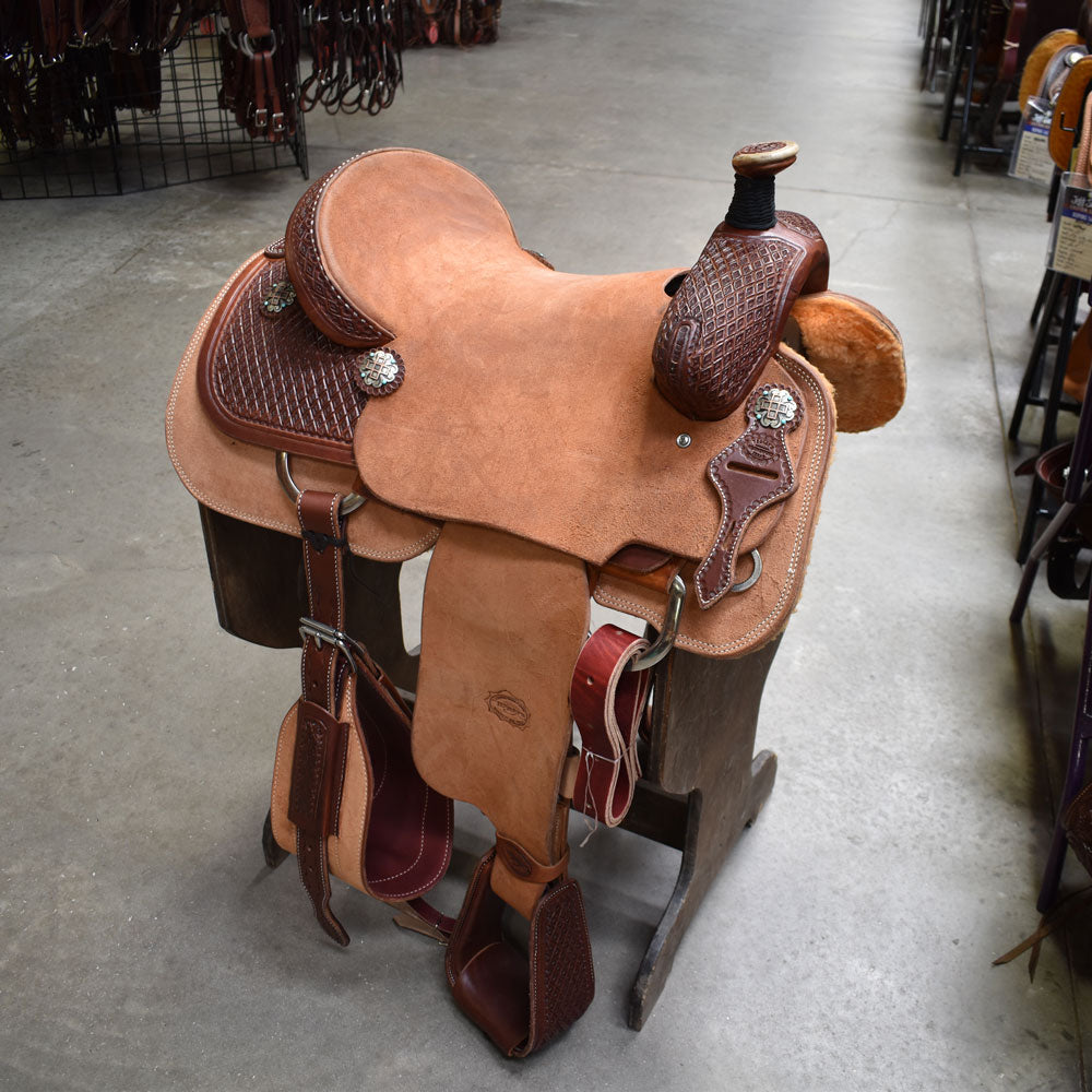 15.5 Custom made roping saddle – The Tack Shack EQ