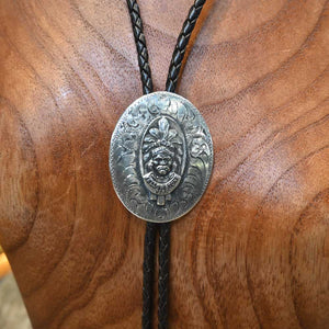 Comstock Heritage - Oval Yellow Stone Indian Bolo Tie 018 ACCESSORIES - Additional Accessories - Buckles Comstock Heritage   