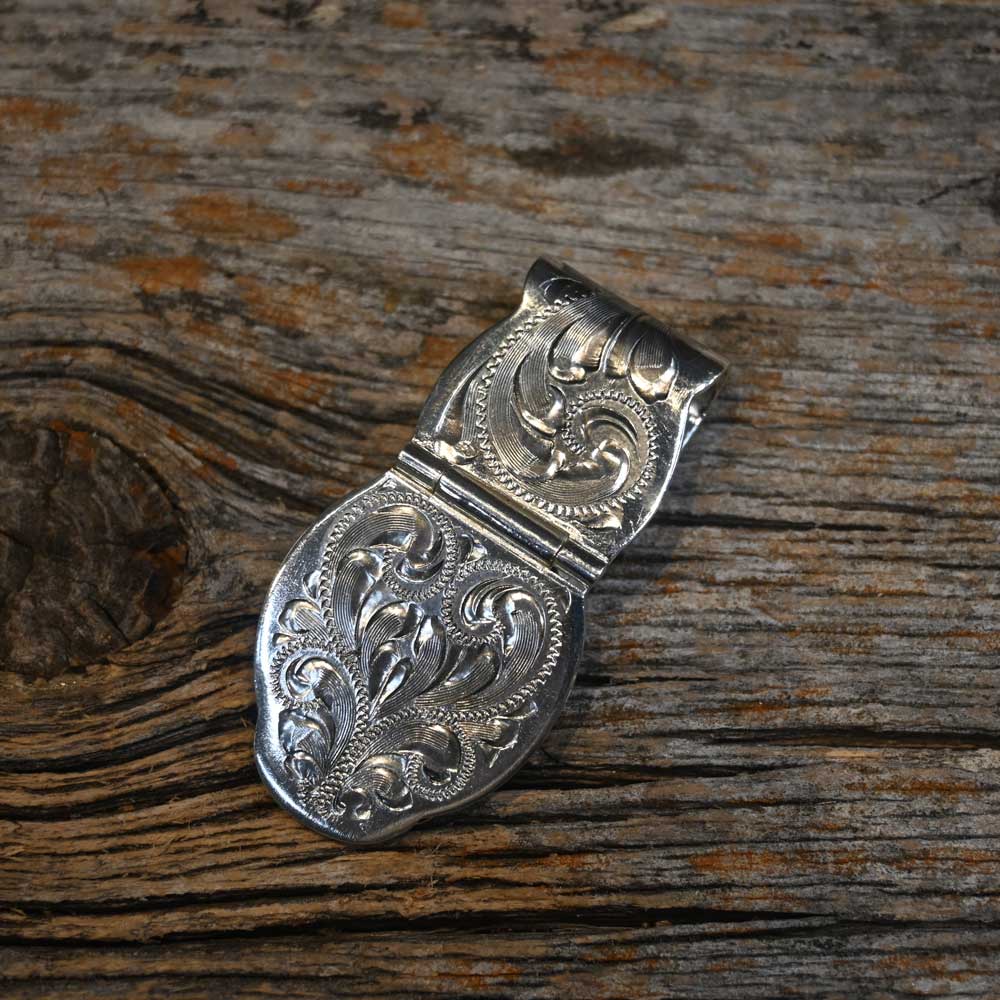 Handmade Silver Engraved Money Clip _CA1154 Collectibles TESKEY'S