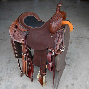 14.5" TESKEY'S PRO CUTTER RANCH CUTTER SADDLE Saddles TESKEY'S SADDLERY LLC   