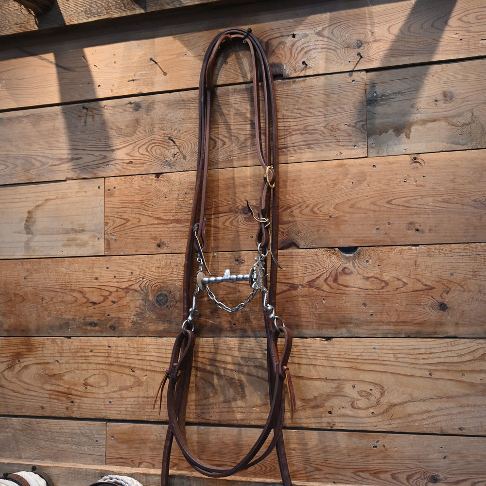 Bridle Rig - Silver Rollers Bit with port Rig SBR599 Sale Barn MISC