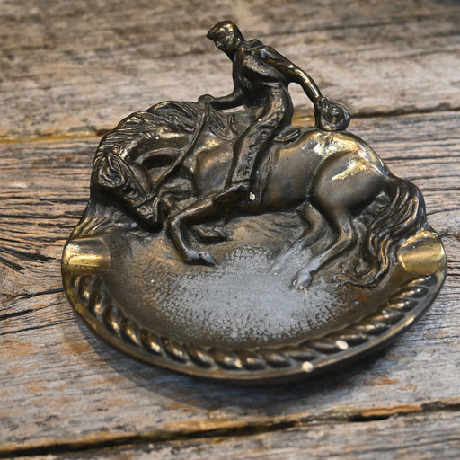 1940's Bronze Cowboy Ashtray Collectibles Teskey's