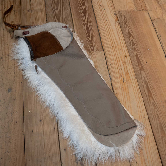 Snow White Angora Wooley Shotgun Chaps