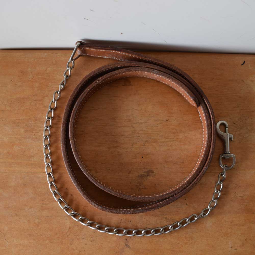 Used Leather Lead With Stud Chain Sale Barn Sale Barn   