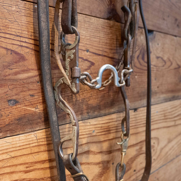 Cowpuncher Ported Chain Bit Bridle Rig