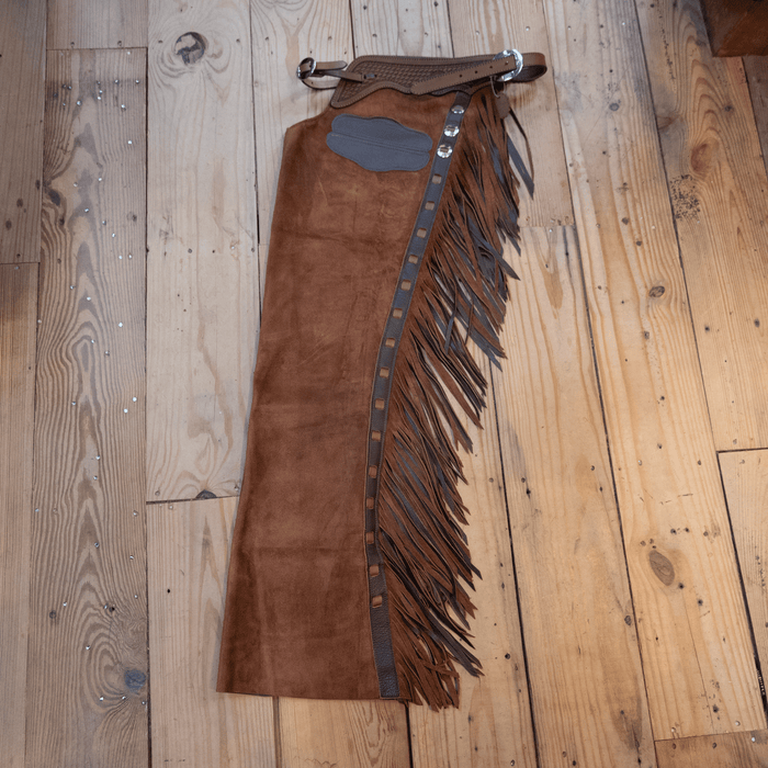 Teskey's XL Roughout Buckskin Versatility Chaps 1869