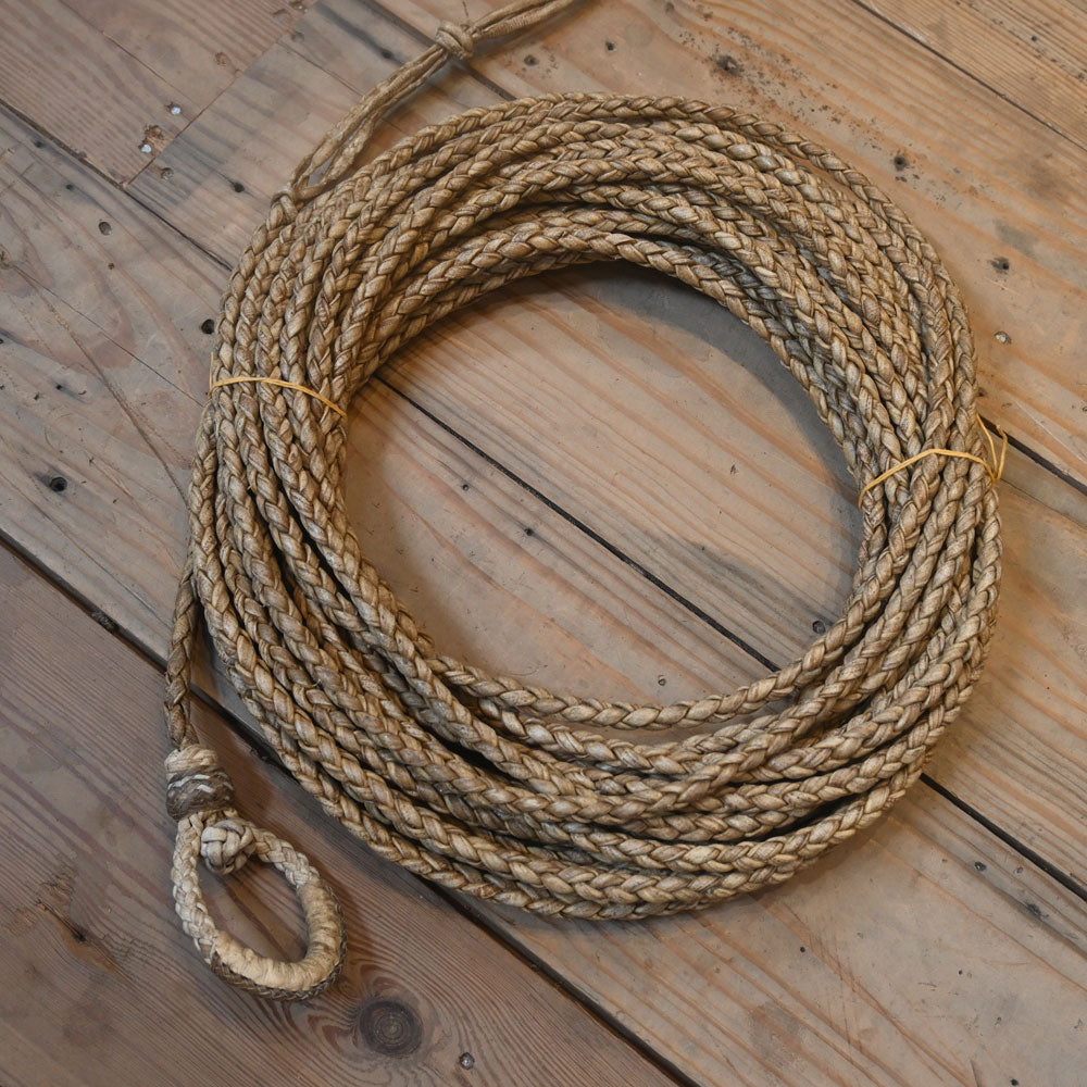 60' Handmade Rawhide Lariat Rope RR040 Tack - Ropes Teskey's   