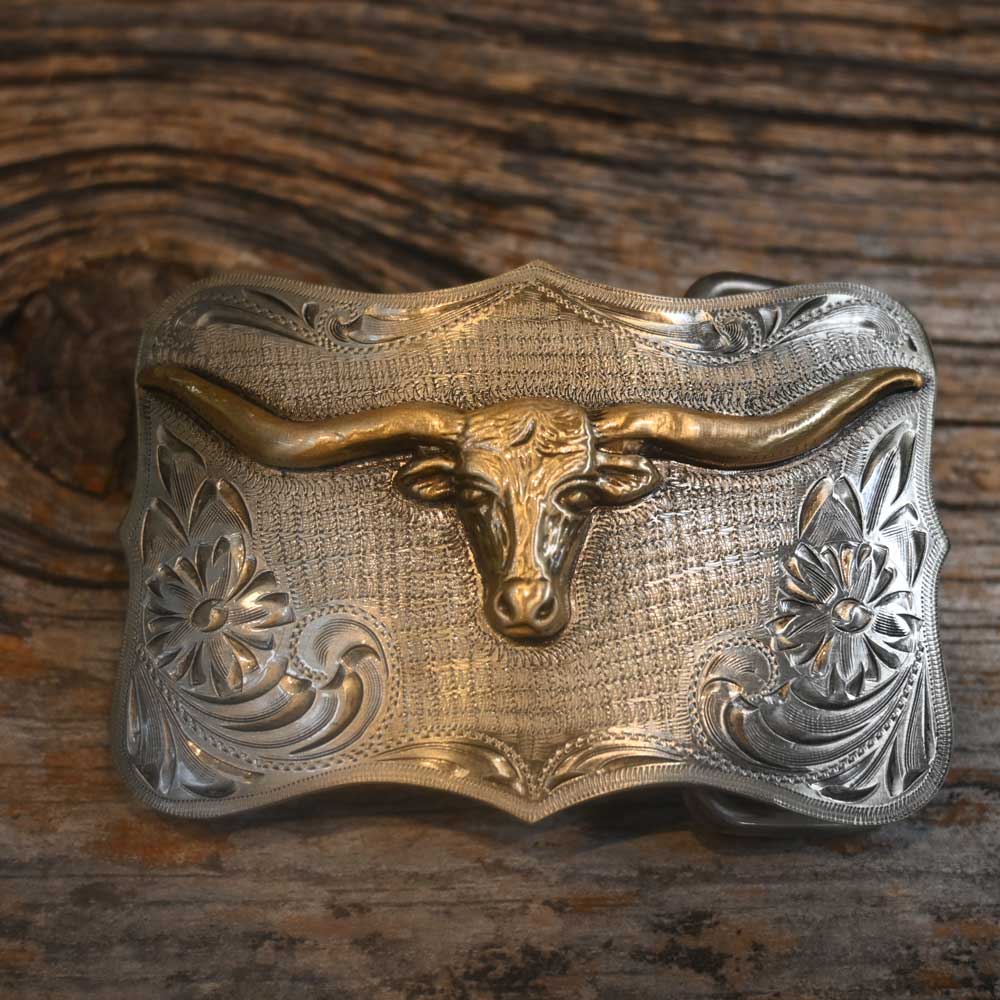 Teskey's Long Horn Buckle   _CA795 ACCESSORIES - Additional Accessories - Buckles Teskey's   