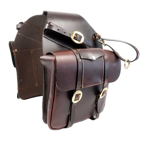 Teskey's Harness Leather Saddle Bag Saddles - Saddle Accessories Teskey's Brass Hardware  