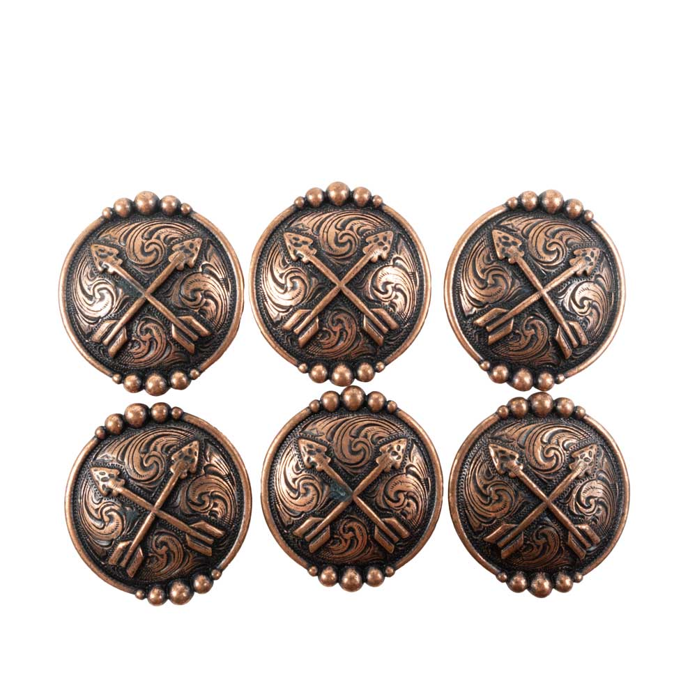 New Bronze Arrow Set Of 6 1 1/2" Conchos Sale Barn MISC   