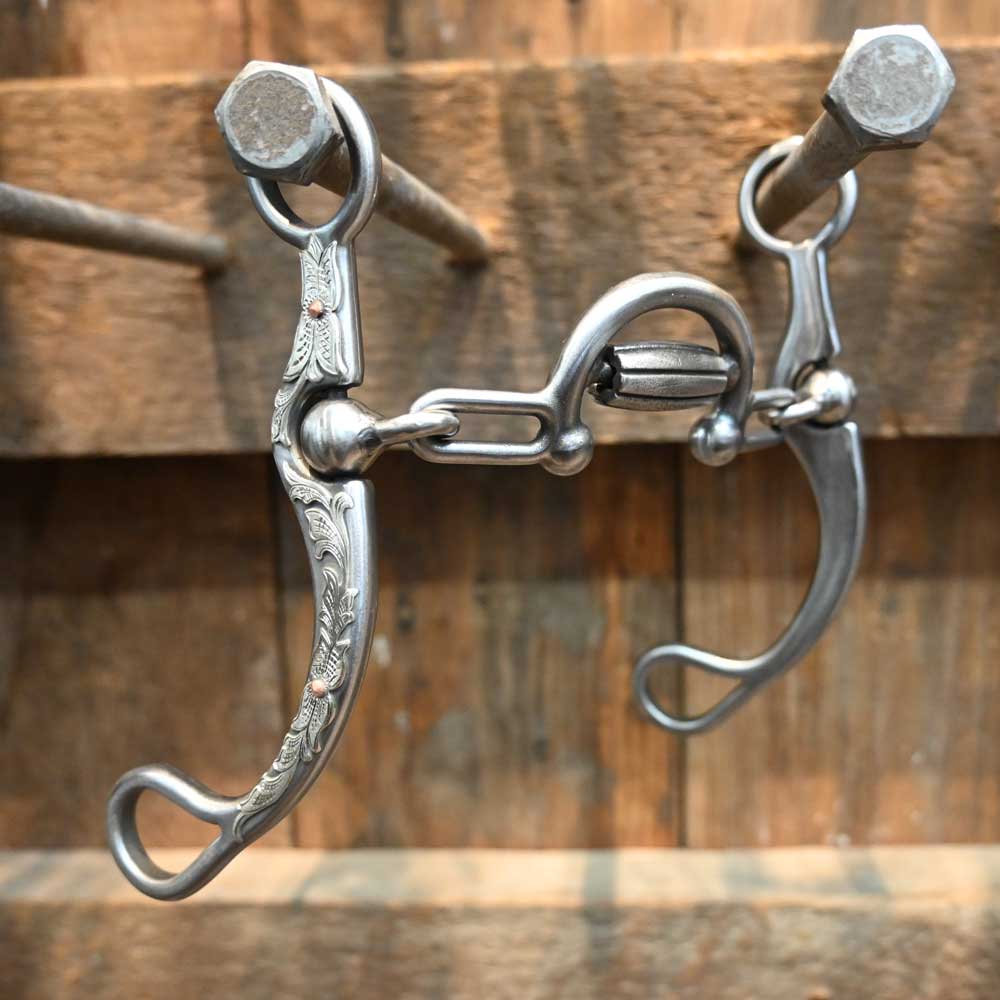 Kerry Kelley 65 - Port Chain with Cricket Silver Mounted Bit KK1147 Tack - Bits Kerry Kelley