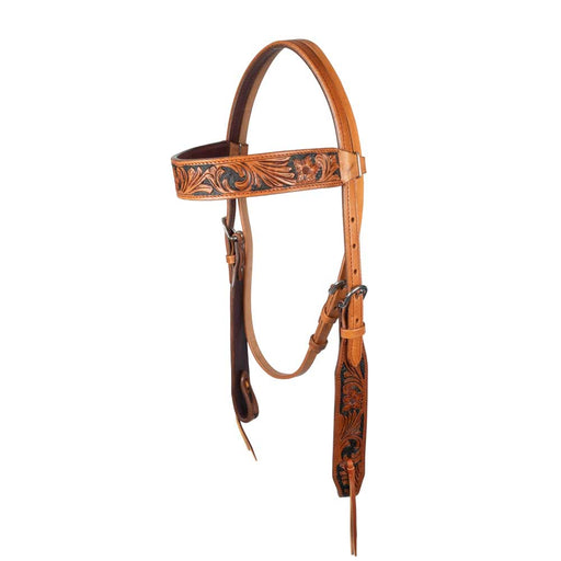 Teskey's Floral Inlay Browband Headstall Tack - Headstalls Teskey's   