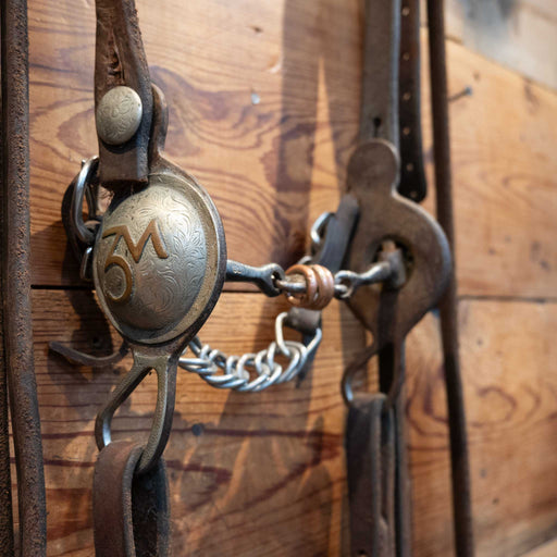 Clint Martin Silver Mounted 3 pc. Dogbone Bridle Rig Tack - Rigs Clint Martin
